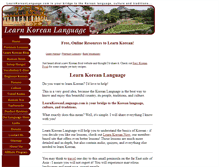Tablet Screenshot of learnkoreanlanguage.com